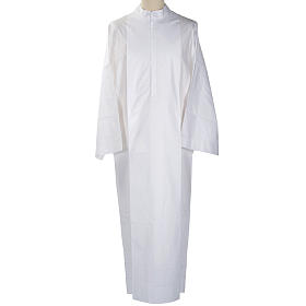 Priest Alb with White Embroidery in cotton