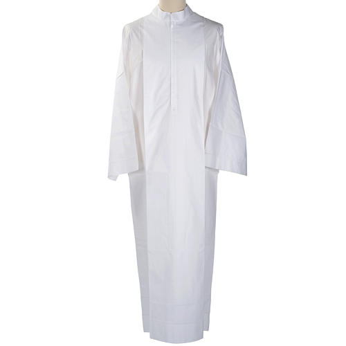 Priest Alb with White Embroidery in cotton 1