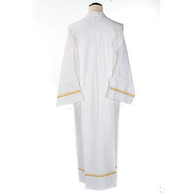 Gold Embroidered Alb in cotton and polyester