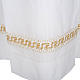 Monastic Alb with embroidered gold motif, white cotton s5