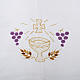 White alb in wool, chalice, grapes, earis of wheat s2