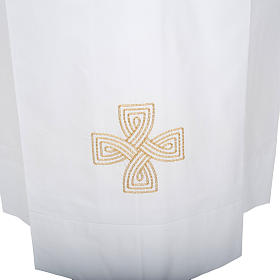 Deacon Alb with gold cross wool