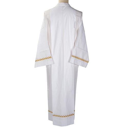 White alb wool gold embroidery 4