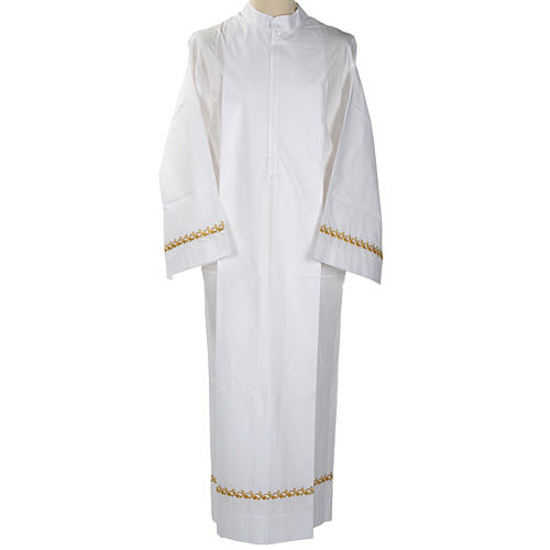 Clergy Alb with gold embroidery in wool 1