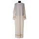 Deacon Alb with embroidered decoration twisted, white wool s1