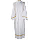 Alb with embroidered gold motif, white wool s1