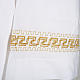 Alb with embroidered gold motif, white wool s2