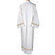 Alb with embroidered gold motif, white wool s5