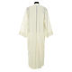 Catholic Alb in ivory with front zipper in 100% polyester s2