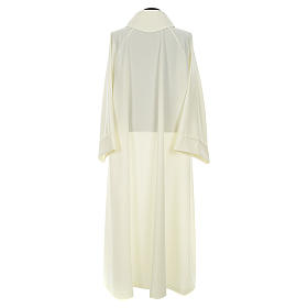 Liturgical flared alb in ivory polyester