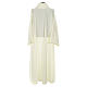 Liturgical flared alb in ivory polyester s2