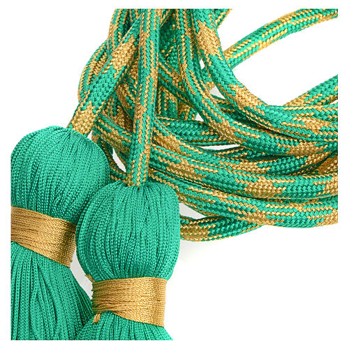 Alb cincture, green and gold color 6