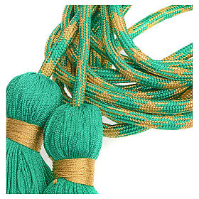 Alb cincture, green and gold color