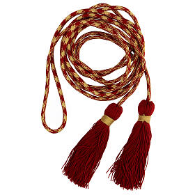 Alb cincture, red and gold color
