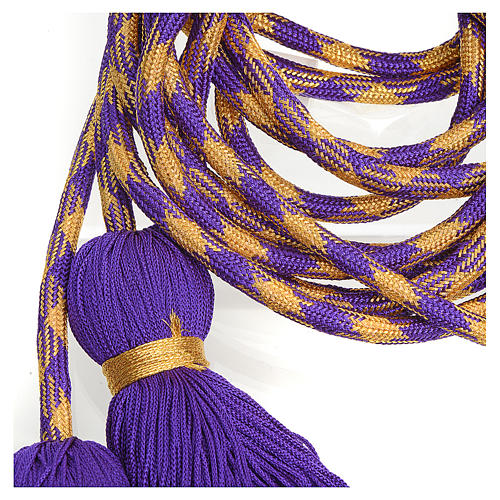 Alb cincture, purple and gold color 2