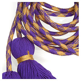 Alb cincture, purple and gold color