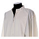 Priest Alb with 2 pleats in polyester and wool, ivory color s3