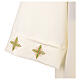 Deacon Alb with crosses and floral embroidery in polyester, ivory color s2
