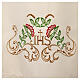 Deacon Alb with crosses and floral embroidery in polyester, ivory color s3