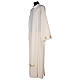 Clergy Alb in polyester with cross, wheat and grapes embroideries in ivory s4