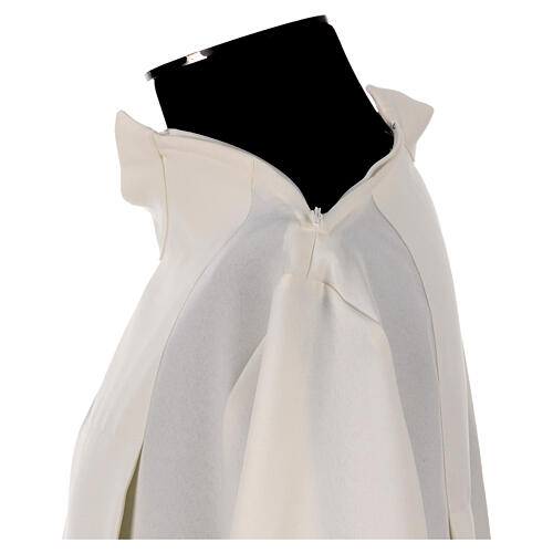 Clerical alb in polyester with golden lace bands, ivory 8
