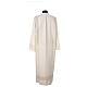 Clerical alb in polyester with golden lace bands, ivory s7