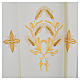 Ivory alb in polyester, cross on sleeves and wheat embroideries s6