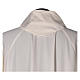 Priest alb in cotton polyester, flared in ivory with false hood s4