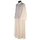 Simple Priest Alb in cotton and polyester, with zipper on front, ivory s3