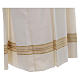 Priest Alb in polyester and wool double twisted yarn, woven fabric in ivory s4