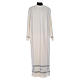 Ivory alb cotton polyester, gigliuccio hemstitch and false hood s1