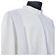 Ivory alb in polyester, gigliuccio hemstitch, zipper on shoulder s7