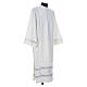 Catholic Alb in polyester, gigliuccio hemstitch, zipper on shoulder, ivory color s3
