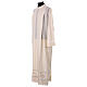 Clergy Alb with gigliuccio stitch zipper on shoulder in cotton polyester, ivory s3