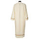 Priest Alb with golden edge in polyester, ivory s3