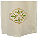 Aube liturgique ivoire croix et feuilles 100% polyester s2