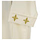 Aube liturgique ivoire croix et feuilles 100% polyester s3