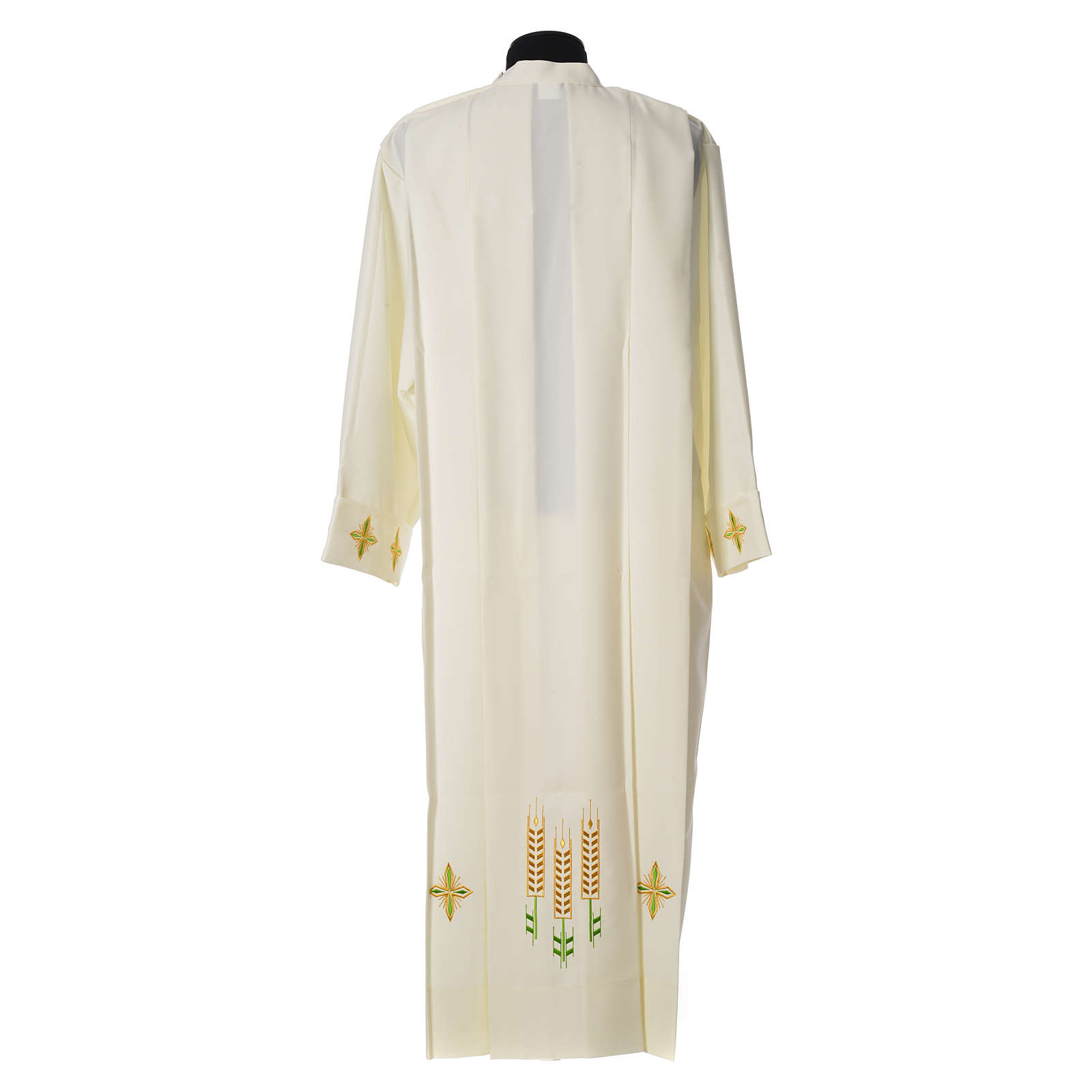Aube Liturgique Ivoire – Broderie De Jours – 100% Polyester – Taille 160 Cm – Fermeture épaule - 3