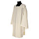 Ivory surplice in polyester and cotton with 4 pleats on front s2