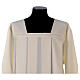 Ivory surplice in polyester and wool with 4 pleats on front s2