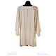 Ivory surplice in polyester and wool with 4 pleats on front s5