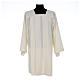 Ivory surplice in polyester with 4 pleats on front s1
