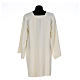 Ivory surplice in polyester with 4 pleats on front s3
