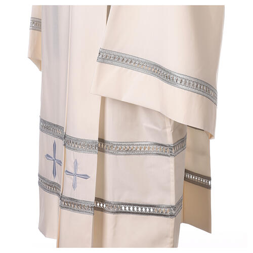 Ivory surplice in cotton, embroidered with gigliuccio hemstitch 5