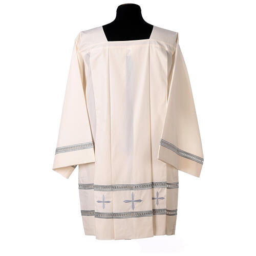 Ivory surplice in cotton, embroidered with gigliuccio hemstitch 6