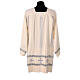 Surplis ivoire jours brodés 55% polyester 45% coton s7