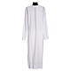 Monastic Alb with lace in 65% polyester 35% cotton, white s1