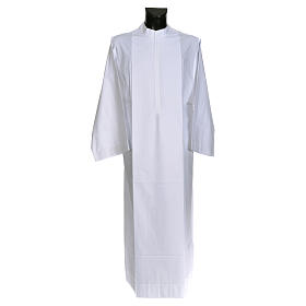 Priest alb in cotton and polyester, simple design