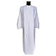 Priest alb in cotton and polyester, simple design s1
