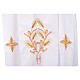 White alb, 65% polyester and 35% cotton, crosses and wheat s4